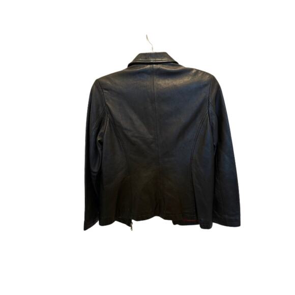 Whet Blu Black Leather Jacket Women’s Medium | Classic Stylish Outerwear - Picture 5 of 13